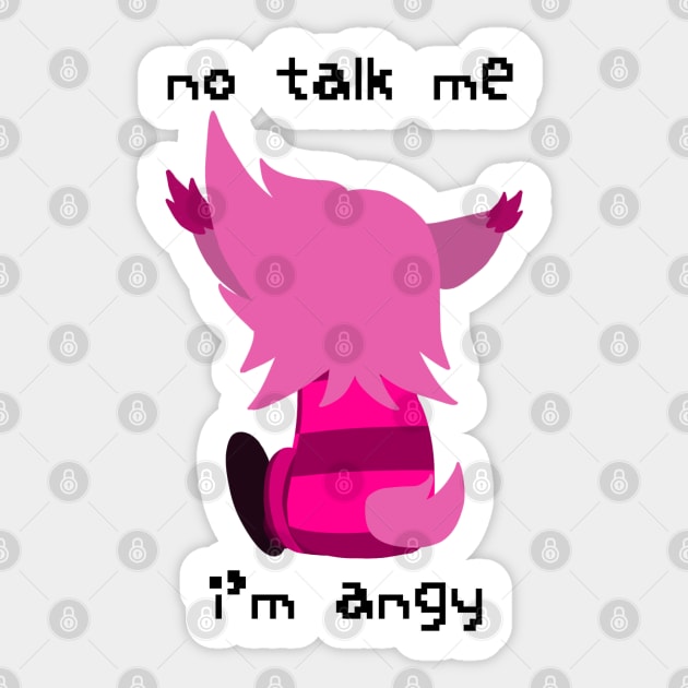 Anise: No Talk Me I'm Angy Sticker by Ashton Waltz